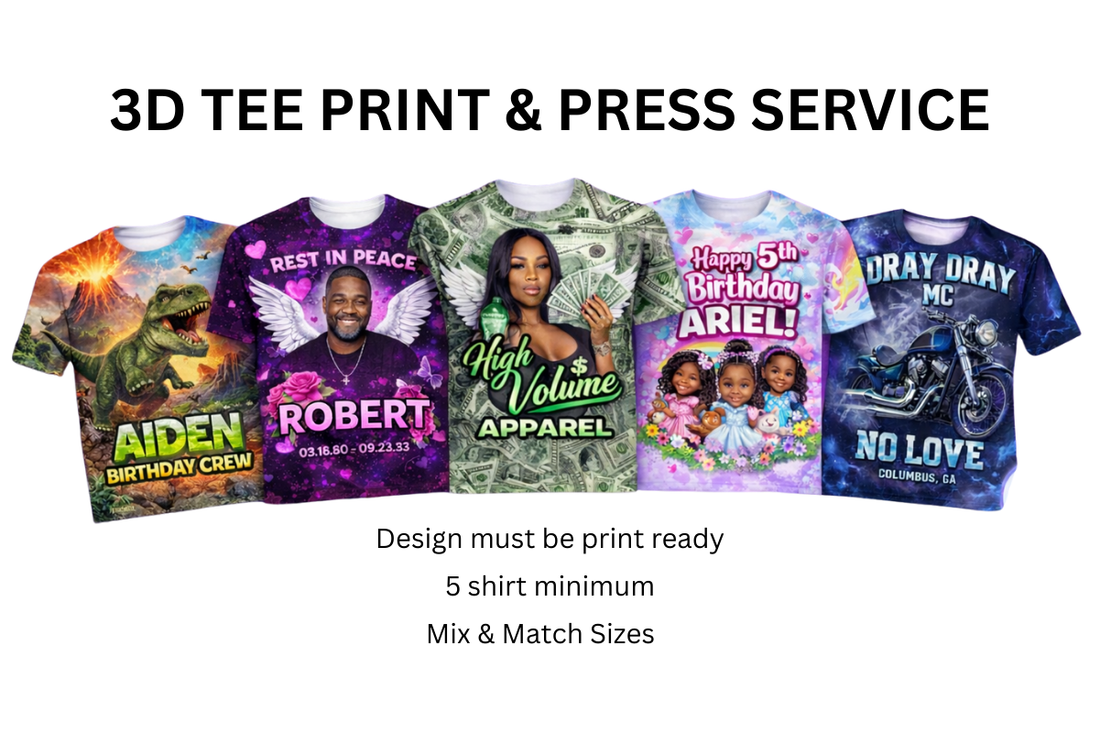 3D Tees | Print &amp; Press Service